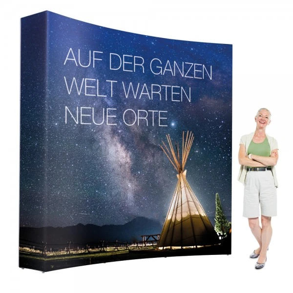 Pop up Messewand gebogen 3x3 Pop up Messewand gebogen 3x3
