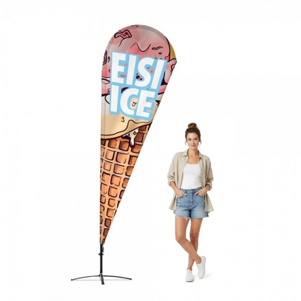 Beachflag Alu Tropfen 235